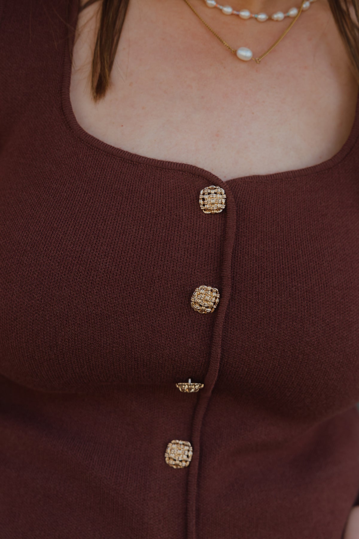 YD KNITTED TOP MELLA bruin