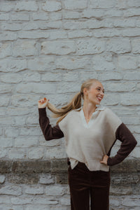 BYMONNA POLO JUMPER beige
