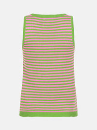 YD KNITTED TOP groen/roos