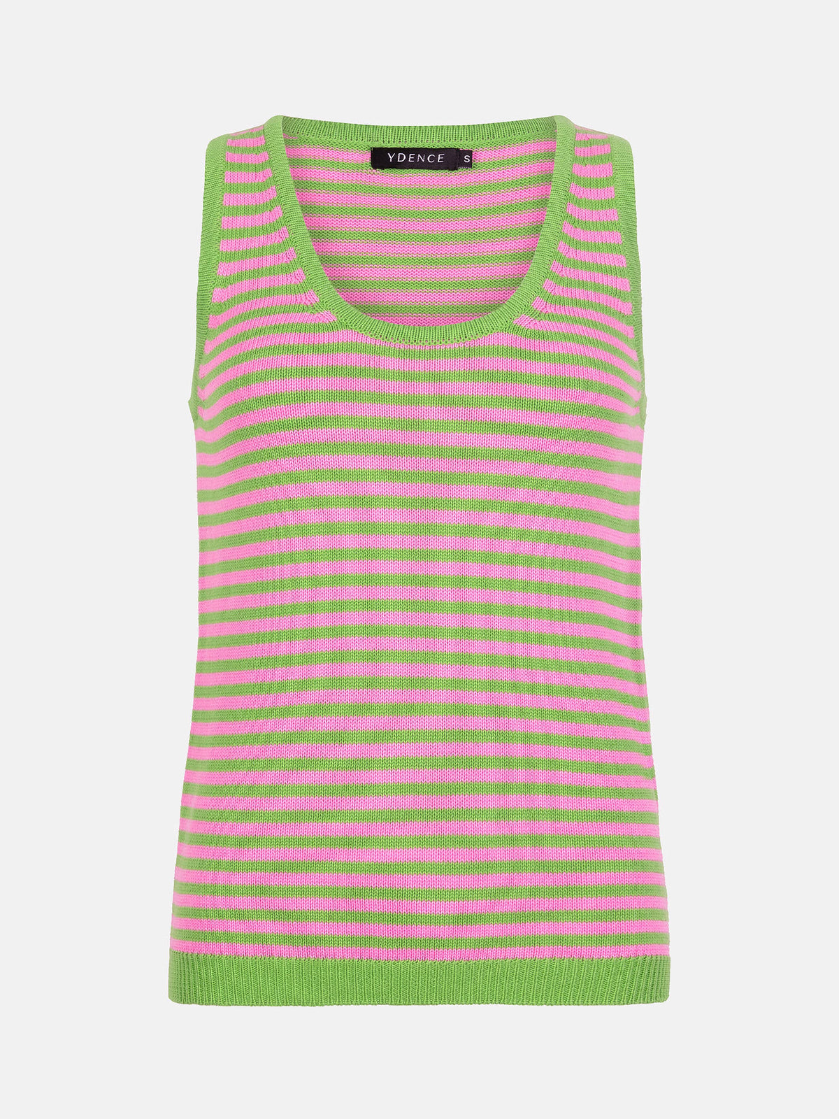 YD KNITTED TOP groen/roos