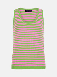 YD KNITTED TOP groen/roos