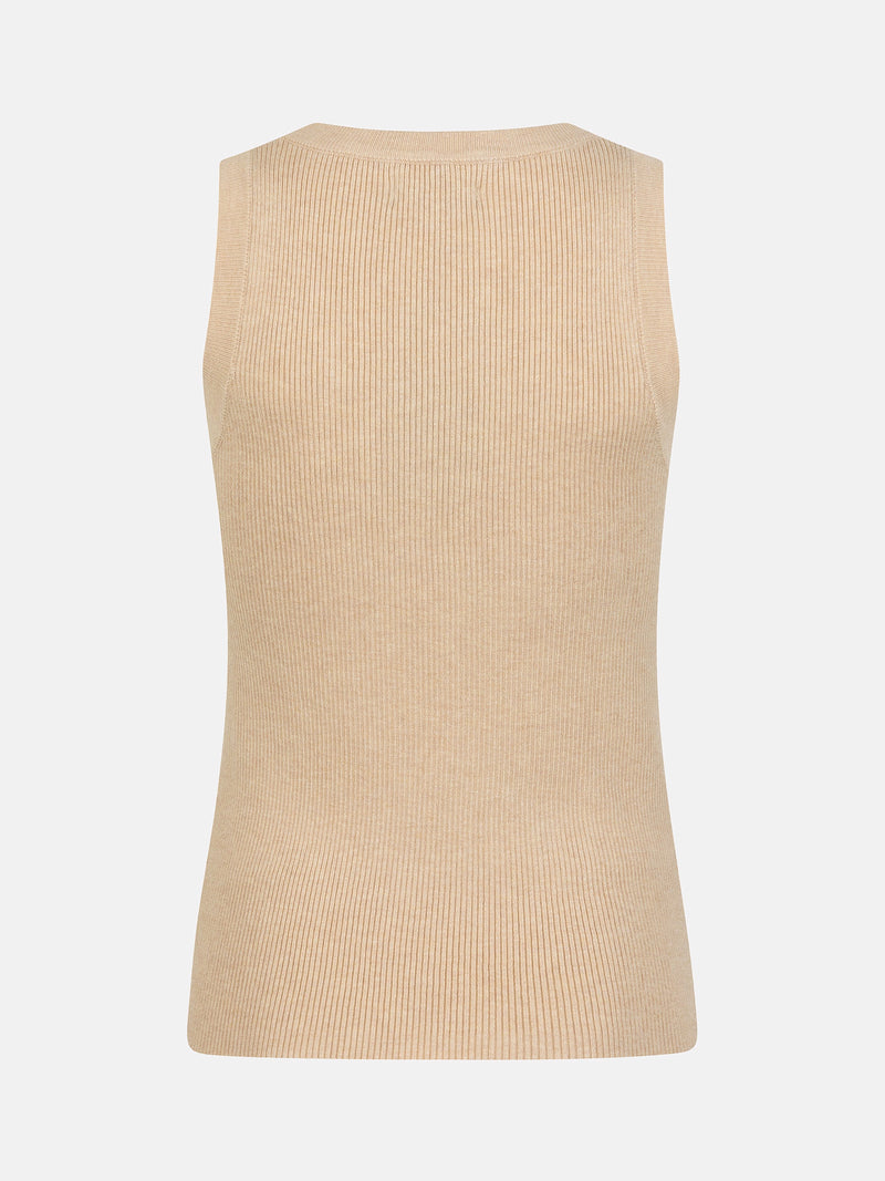 YD KNITTED TOP beige