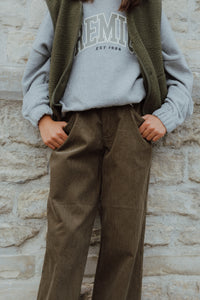 NKFROSE WIDE CORD PANTS 2009 kaki