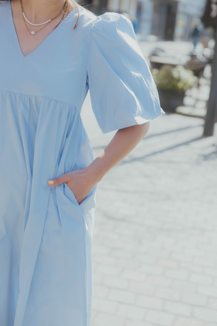 OBJPAIGE  DRESS licht blauw