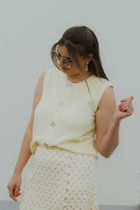 YD KNITTED TOP MONA geel