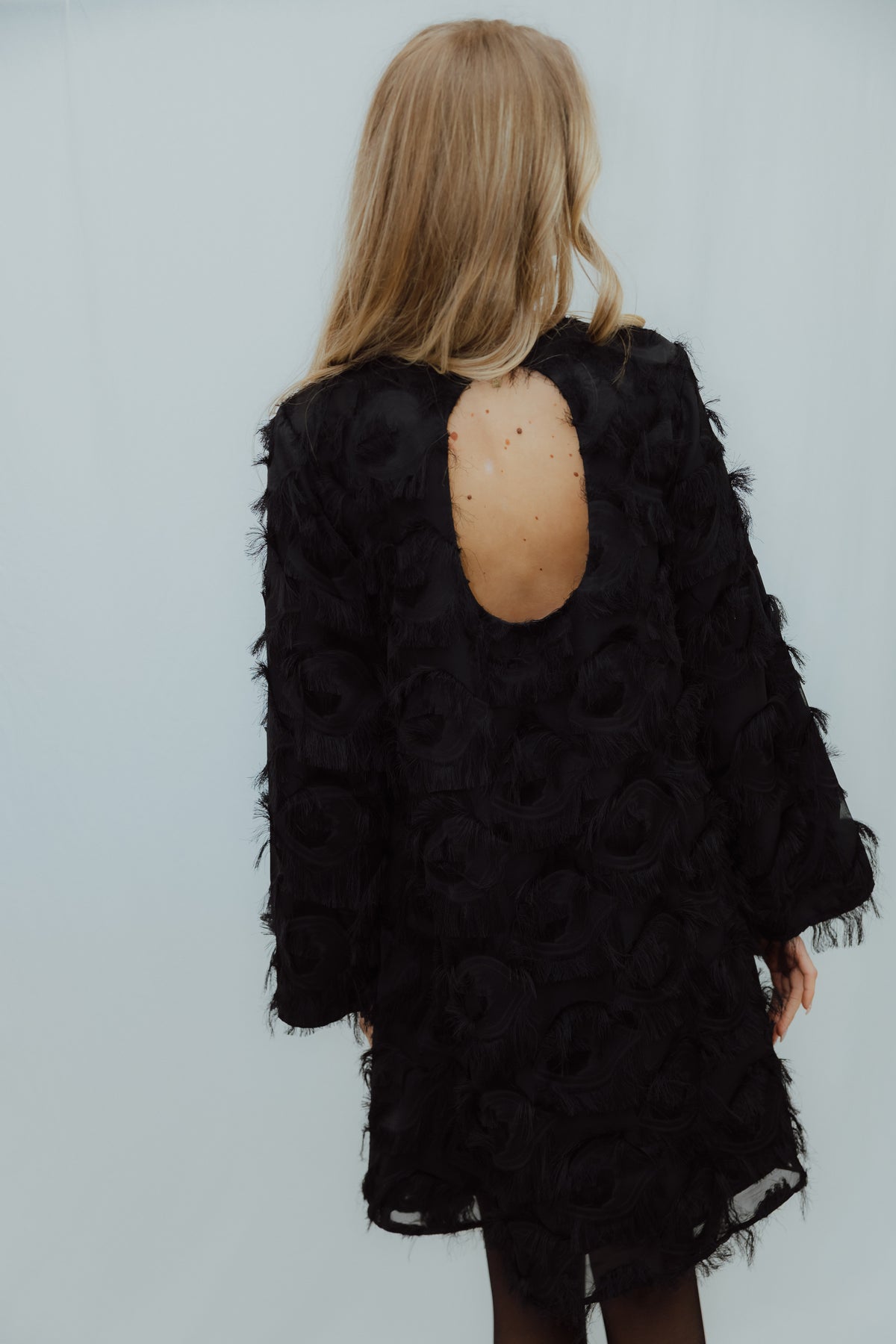 YASDIO LS DRESS zwart