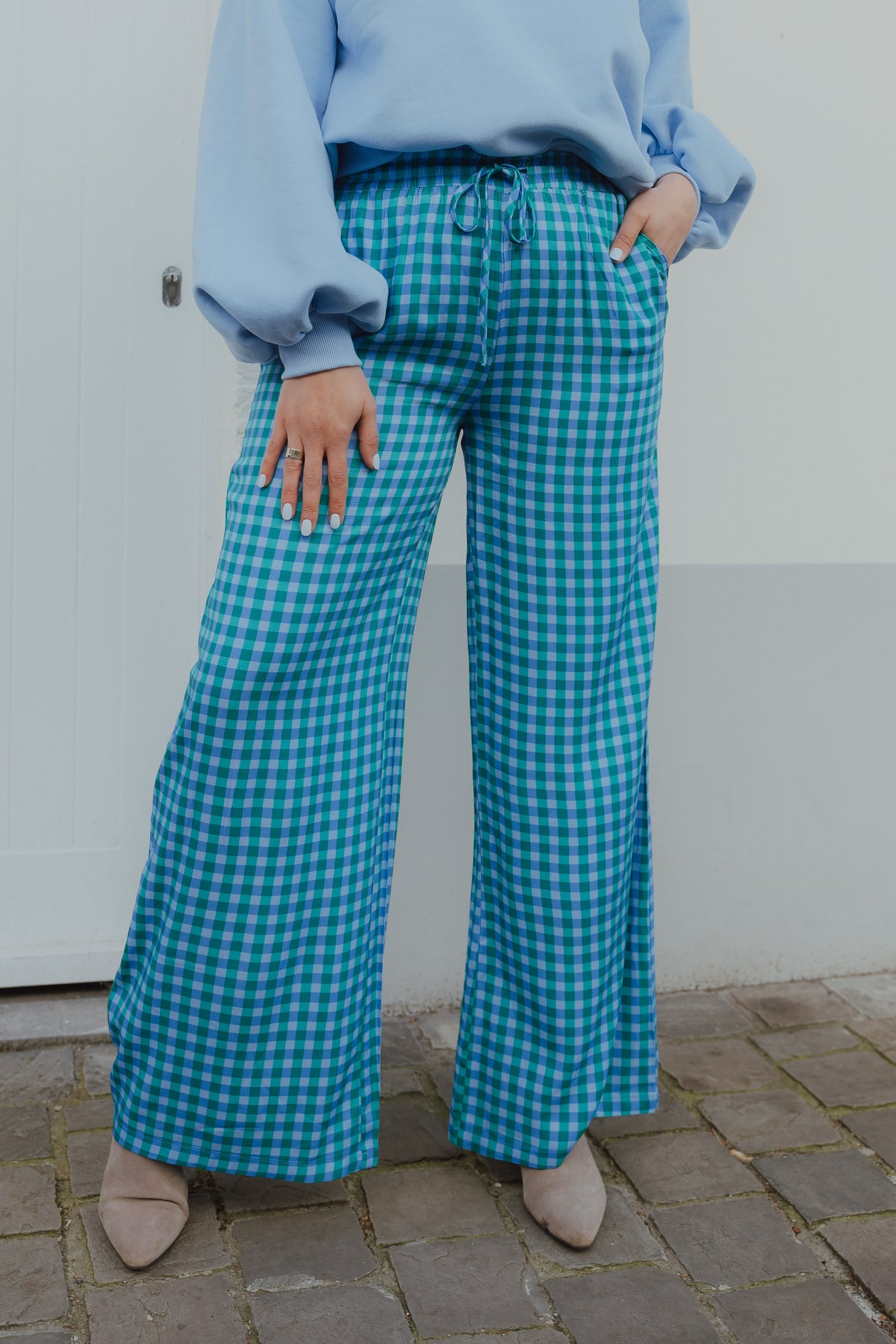 YD PANTS KATE bleu/green