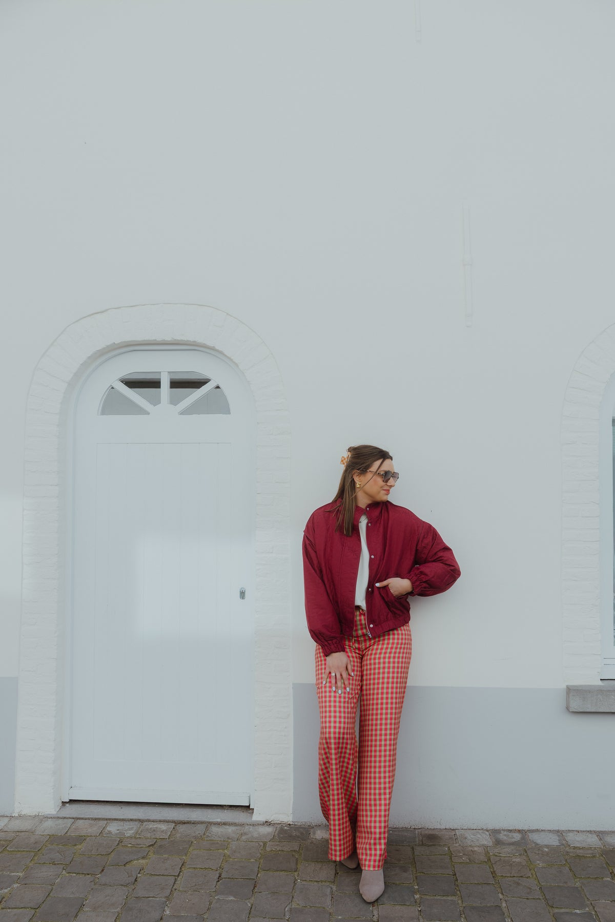 YD PANTS KATE berry/green