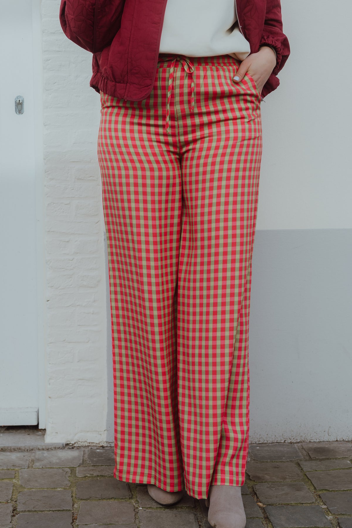 YD PANTS KATE berry/green