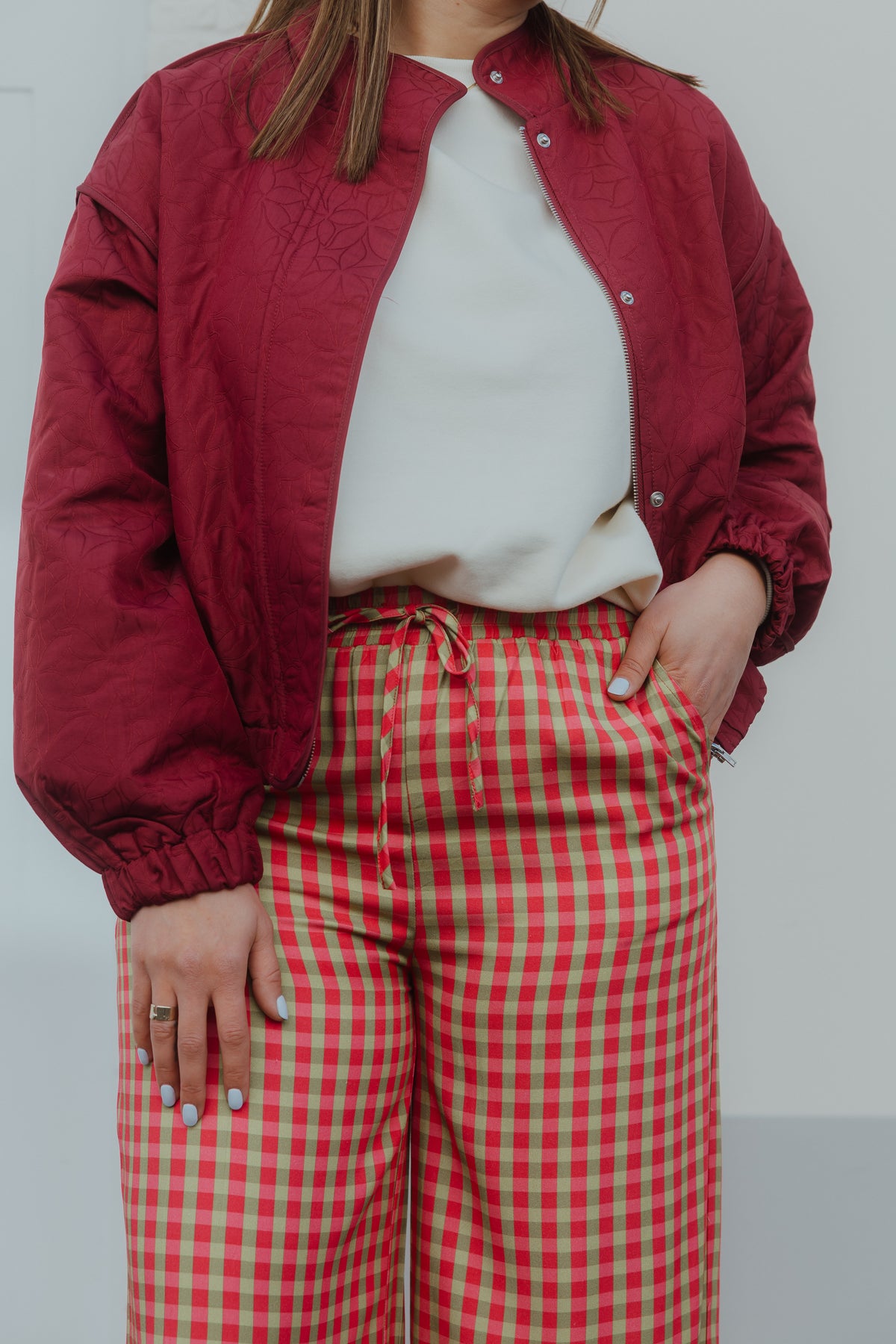 YD PANTS KATE berry/green