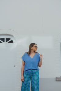 YD PANTS KATE bleu/green