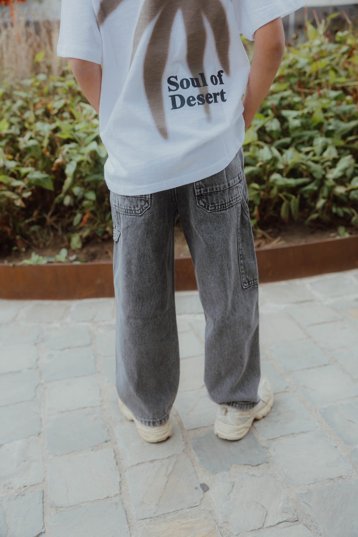 NKMRYAN STRAIGHT CARGO JEANS  4525 grijs