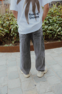 NKMRYAN STRAIGHT CARGO JEANS  4525 grijs