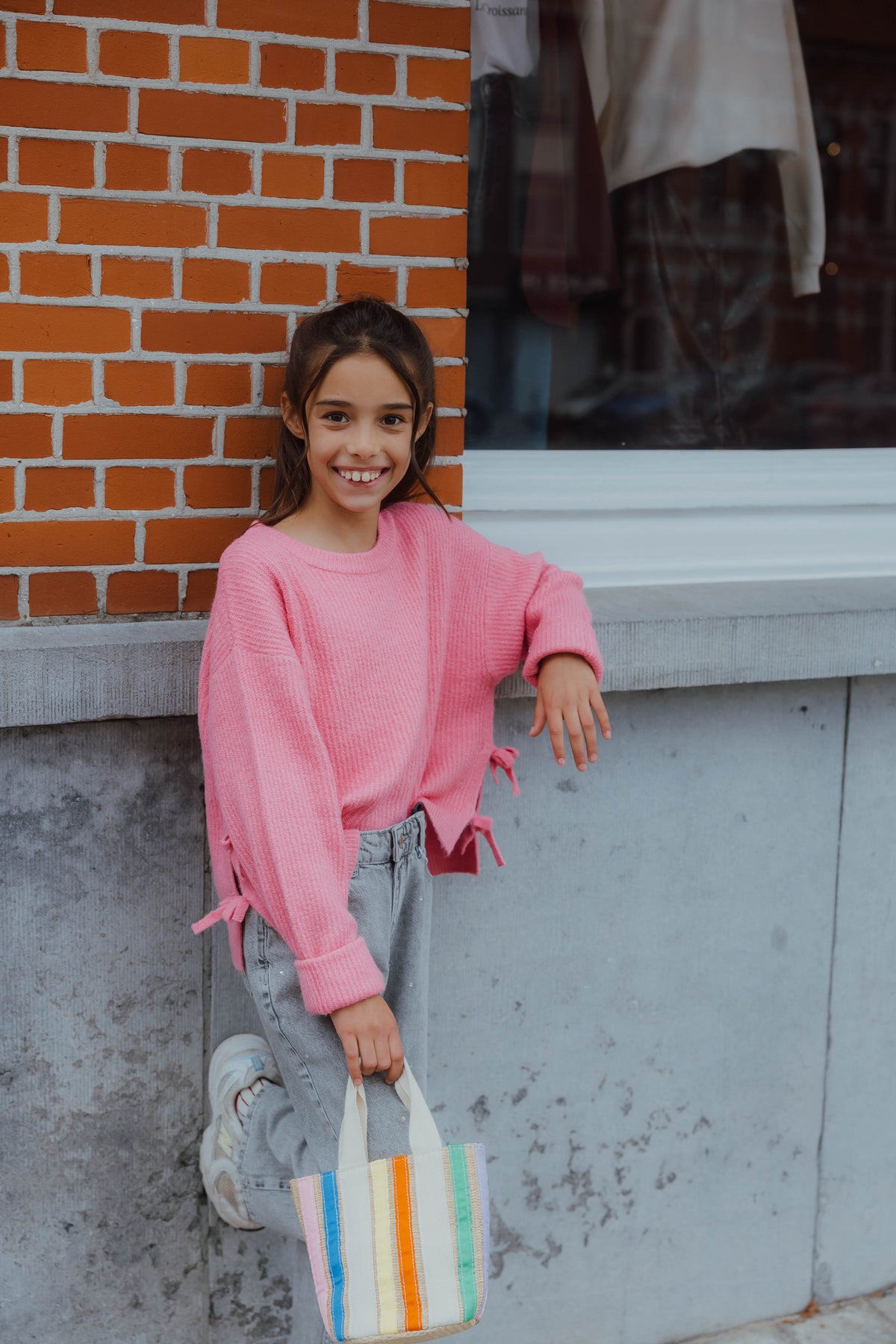 NKFLINNEA SHORT KNIT roze