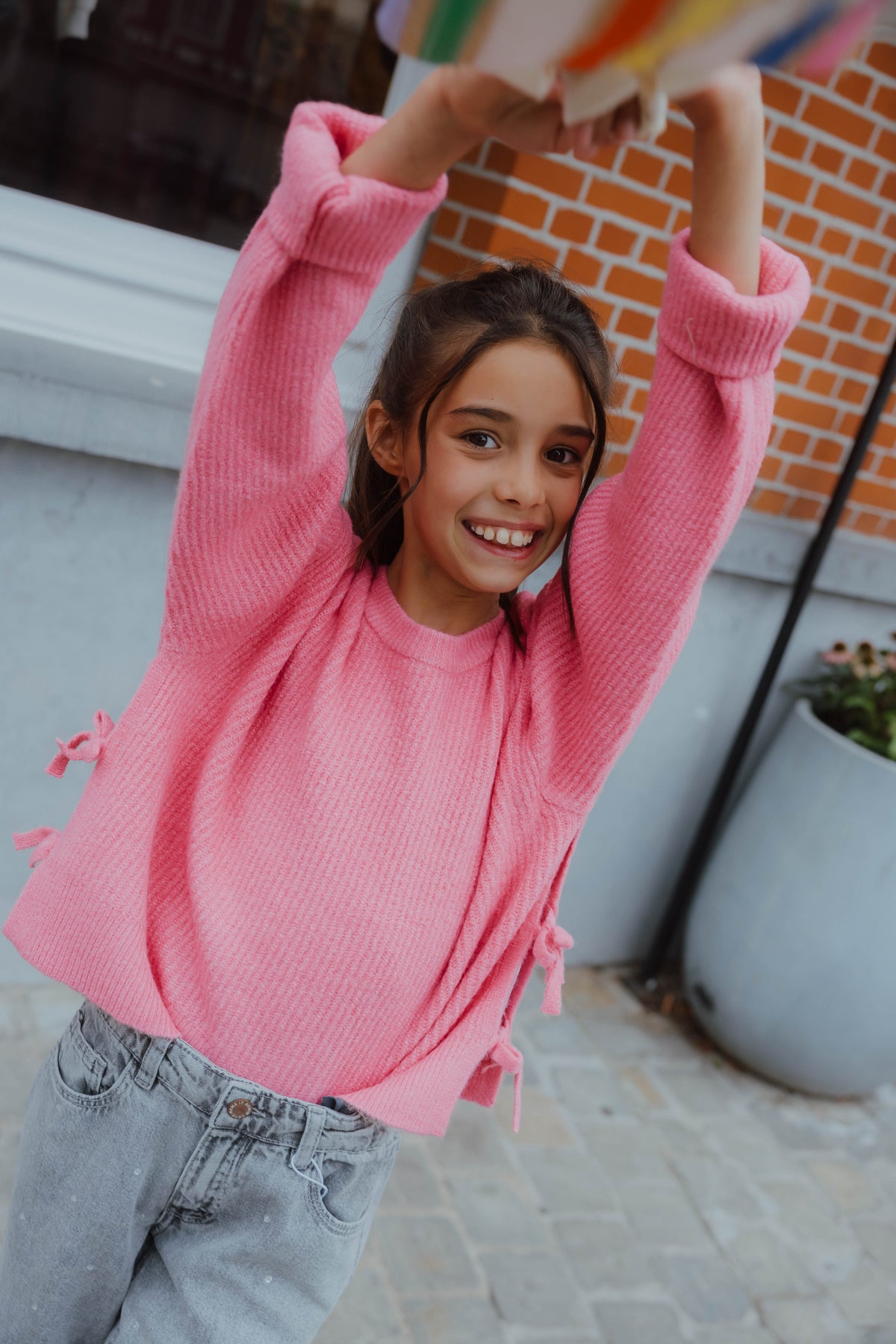 NKFLINNEA SHORT KNIT roze