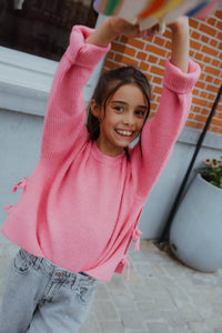 NKFLINNEA SHORT KNIT roze