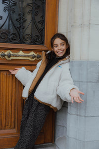 KOGMARIA  REVERSIB PUFFER JACKET beige/bruin