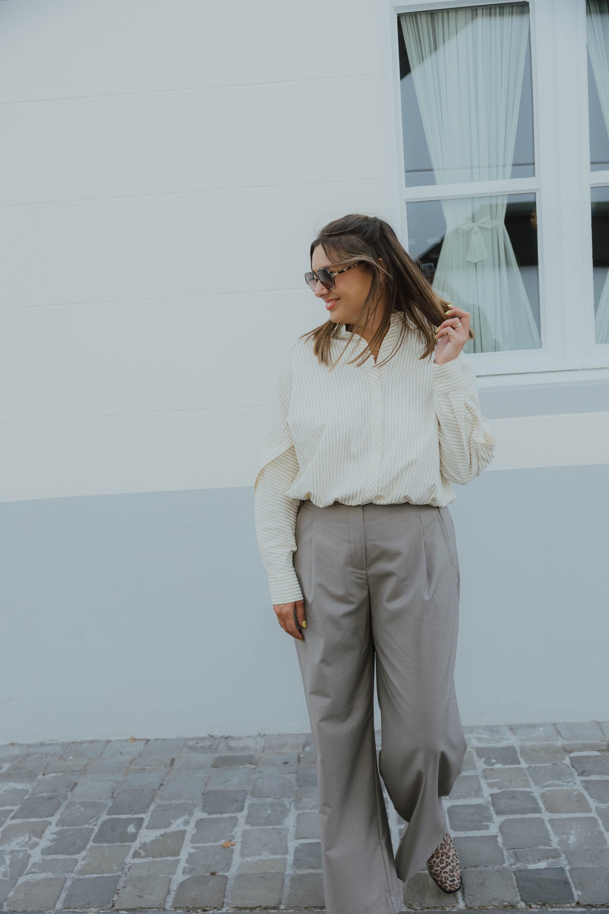 FBBLAIR BLOUSE ecru/goud