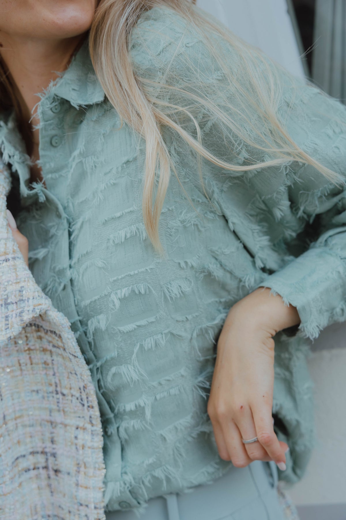 FBBENDA BLOUSE pastel groen