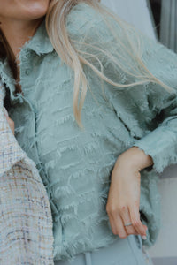 FBBENDA BLOUSE pastel groen