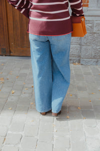 YASELMA LS KNIT PULLOVER bordeaux/roos
