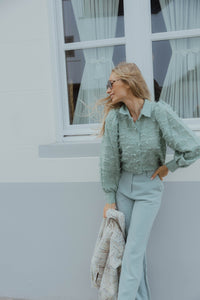 FBBENDA BLOUSE pastel groen
