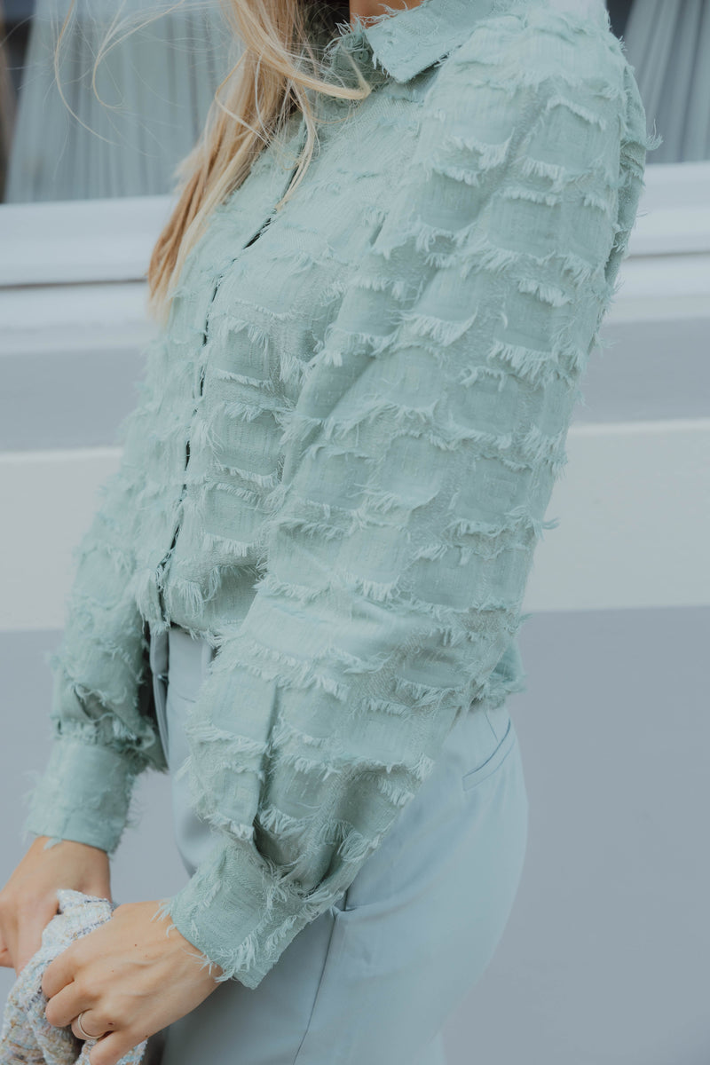 FBBENDA BLOUSE pastel groen