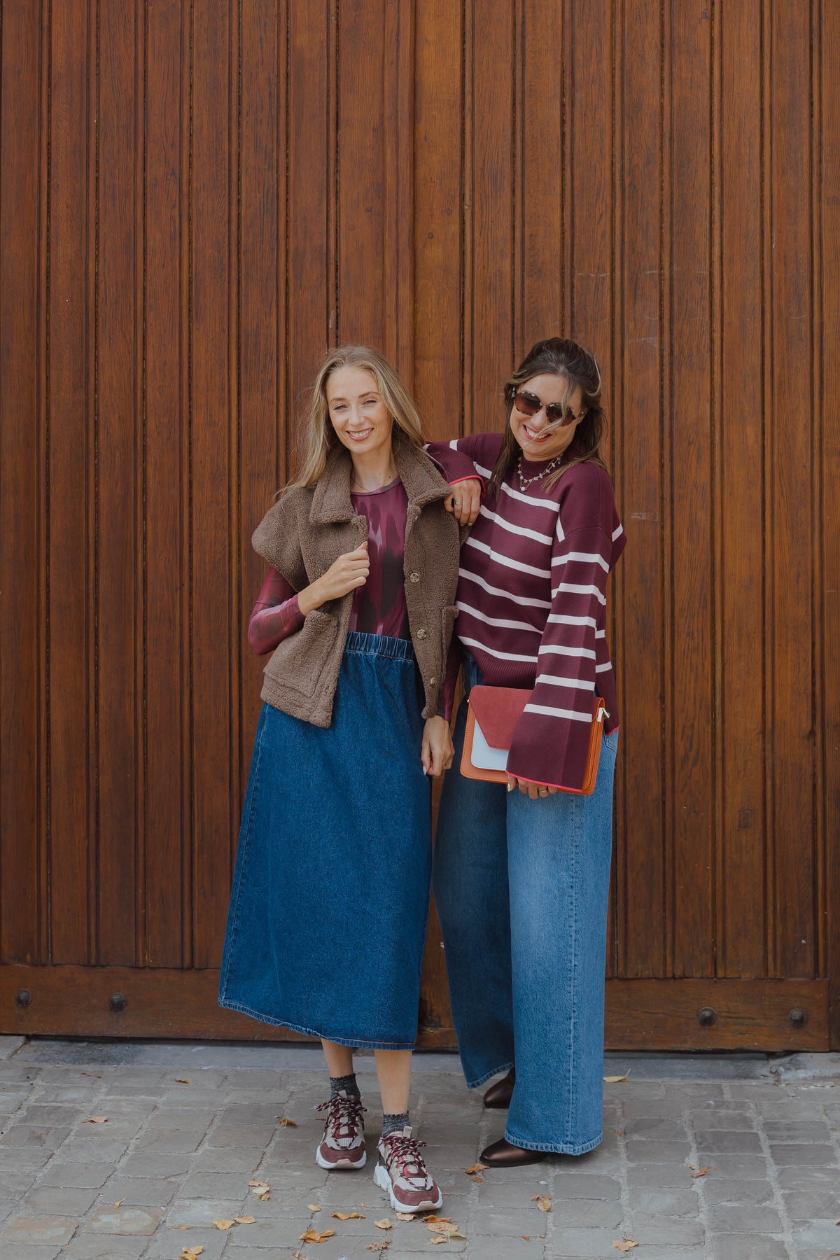 YASELMA LS KNIT PULLOVER bordeaux/roos