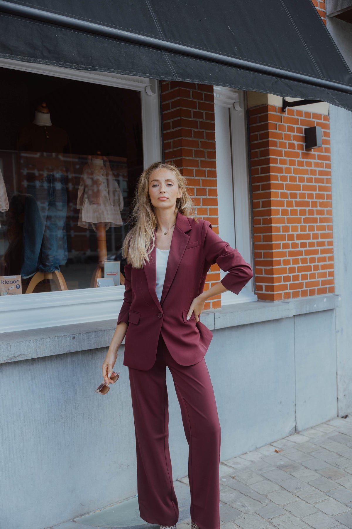 YDPANTS SOLANGE bordeaux