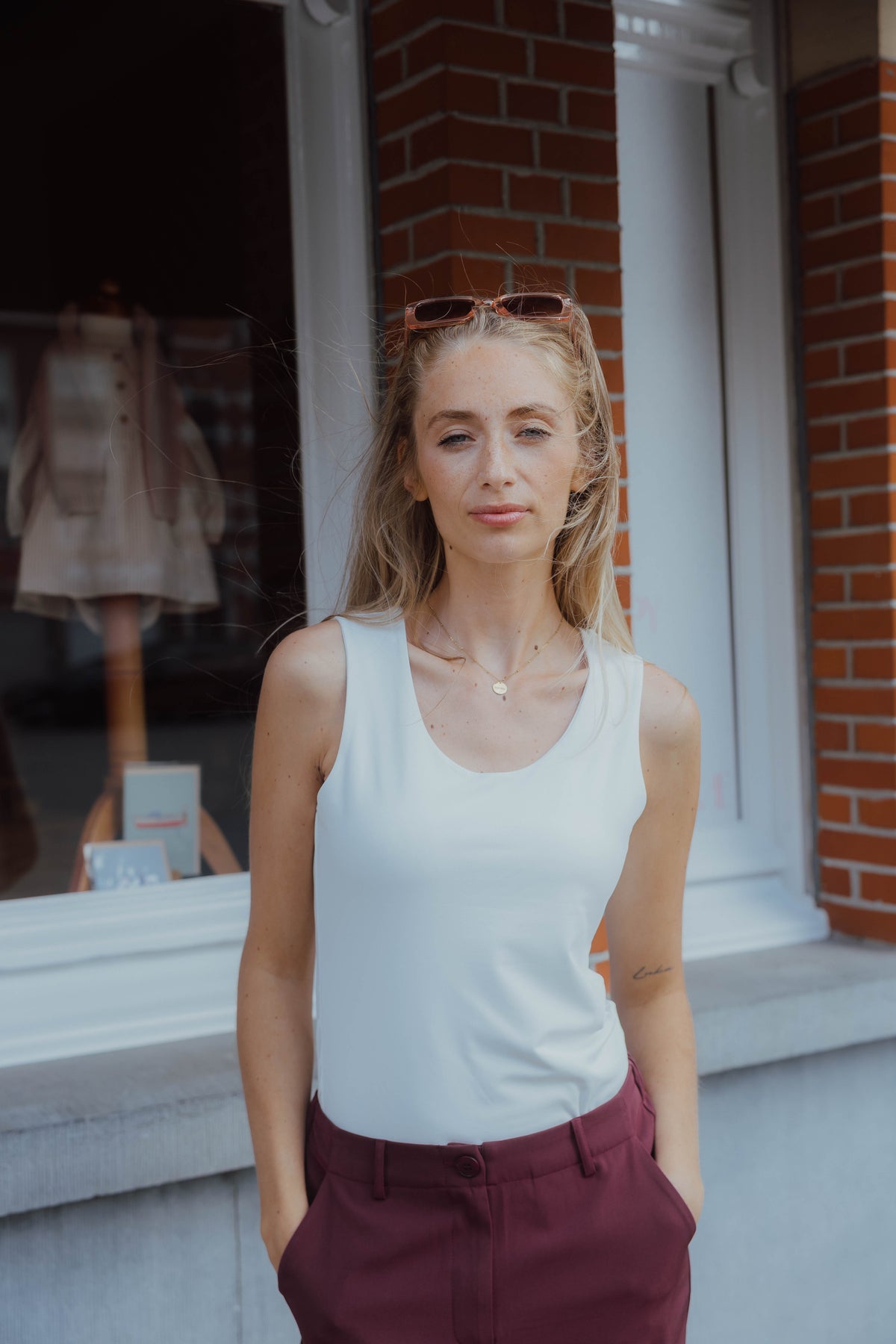 KAARINA JERSEY TOP wit