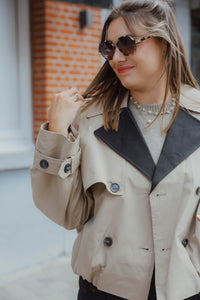 YASELVA SHORT JACKET beige
