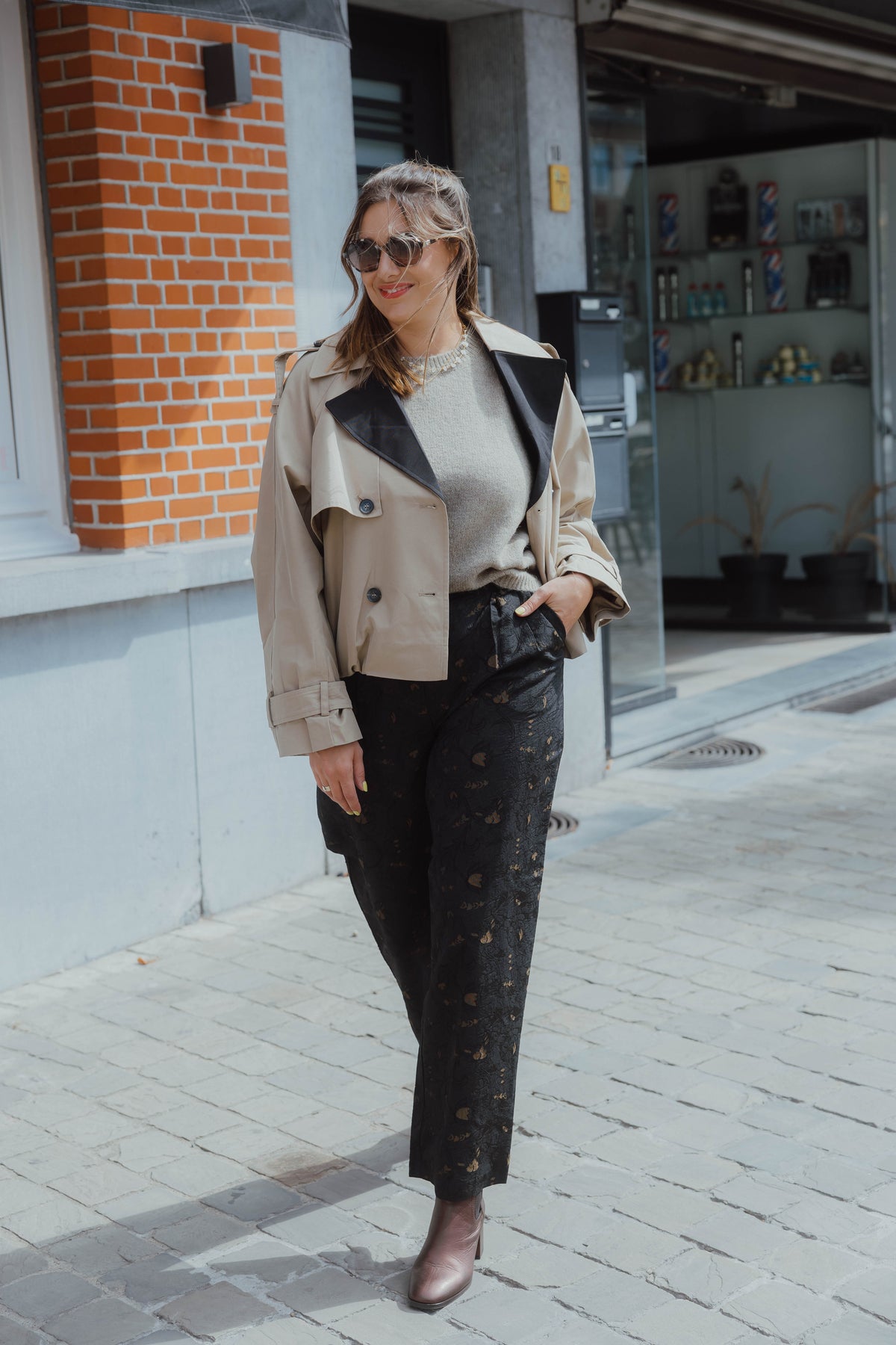 YASELVA SHORT JACKET beige