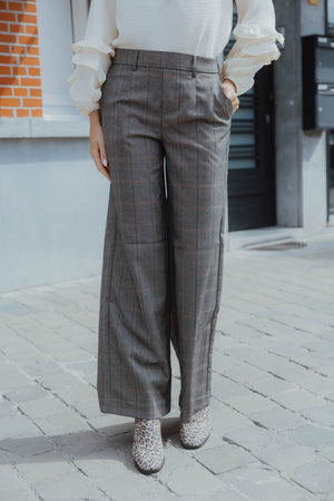 OBJLISA WIDE PANT grijs