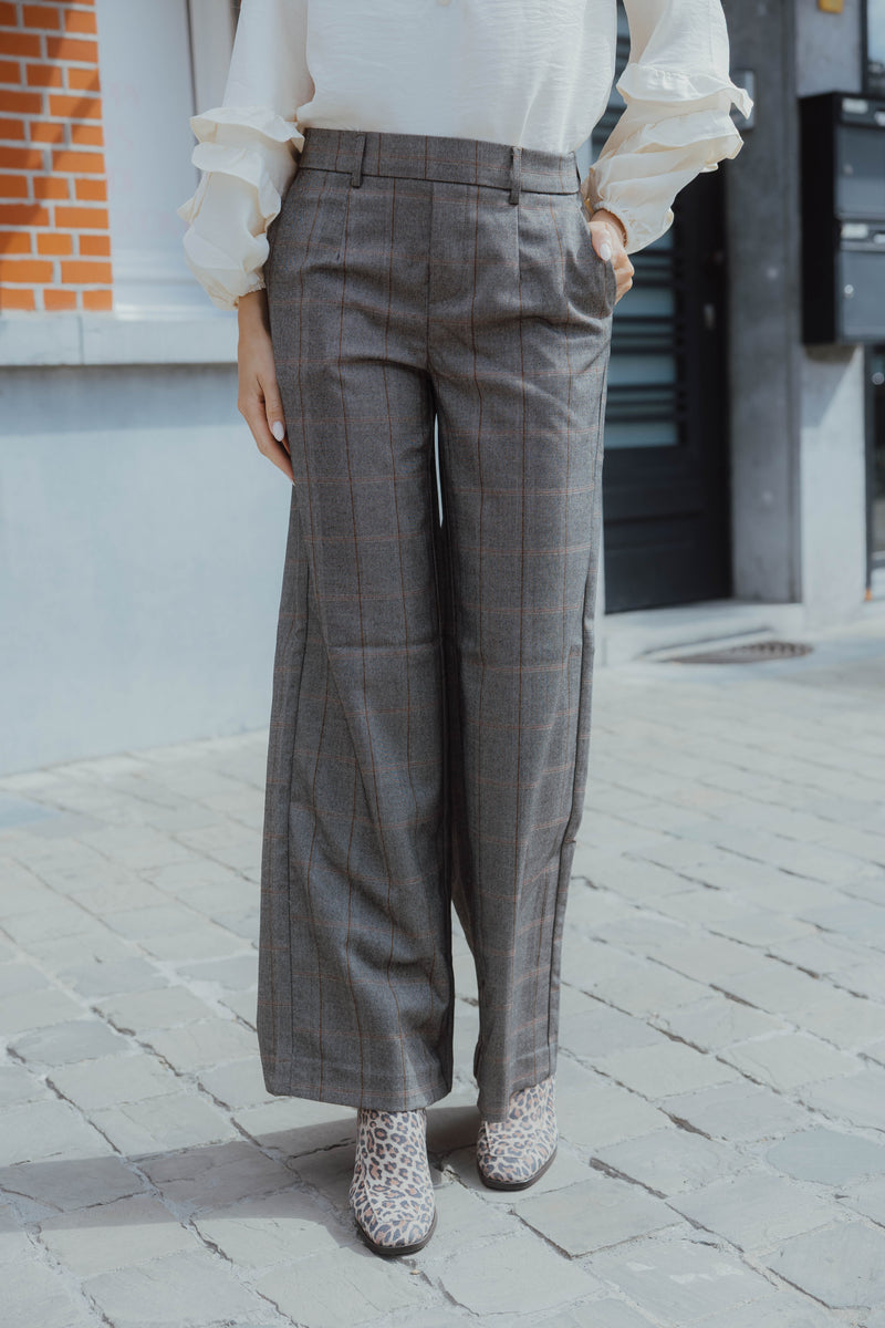 OBJLISA WIDE PANT grijs