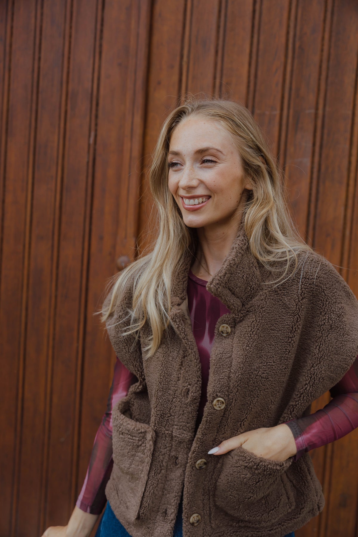 YDGILET REJOU bruin