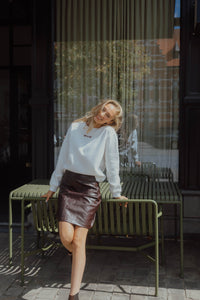 BYDAINA SKIRT chocolat
