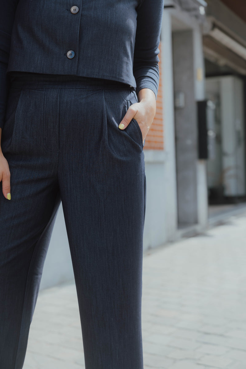 IHJUMI PANT  donker blauw
