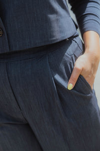 IHJUMI PANT  donker blauw