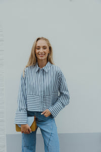 YASLEE SHIRT stripe blauw