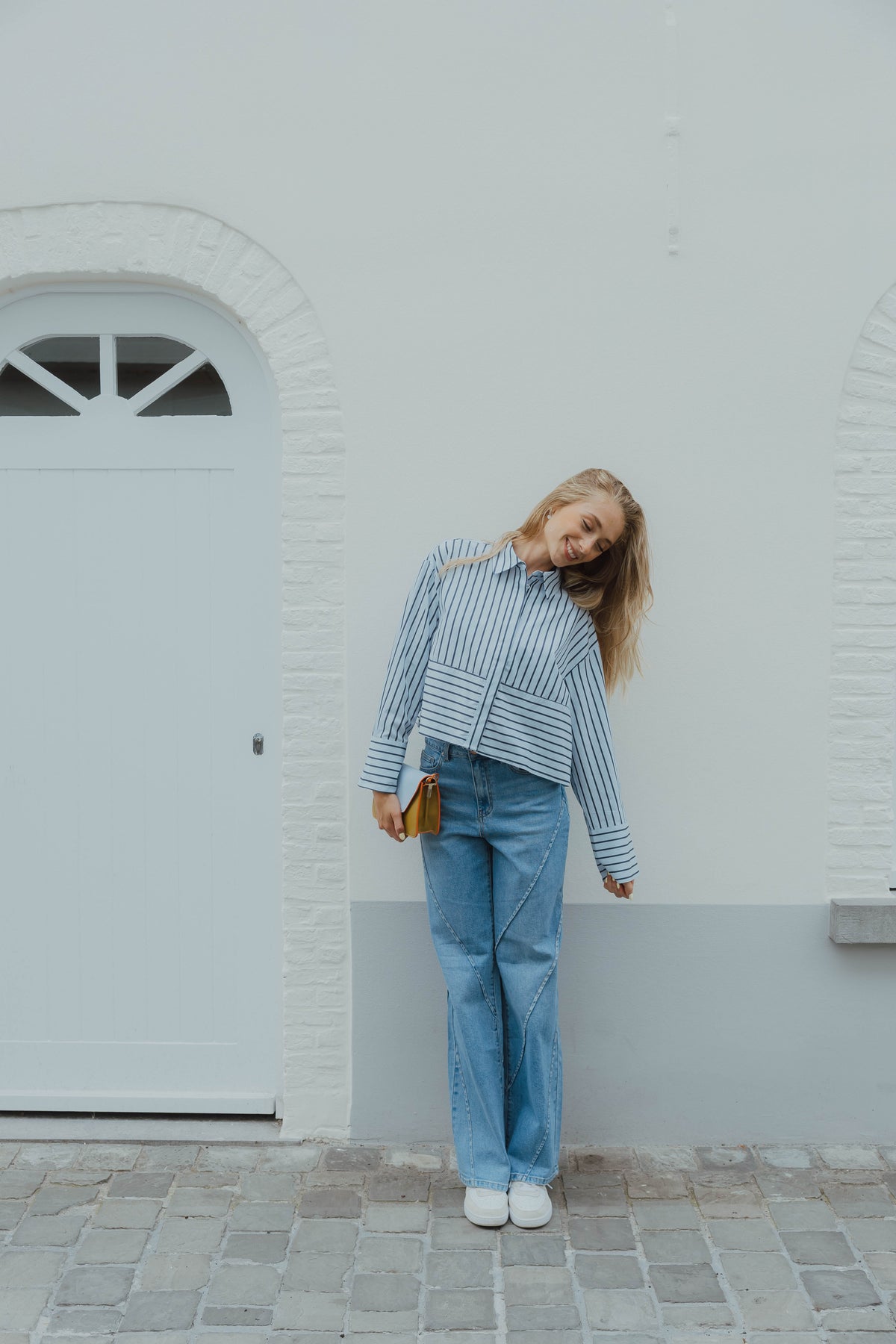YASLEE SHIRT stripe blauw