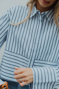 YASLEE SHIRT stripe blauw