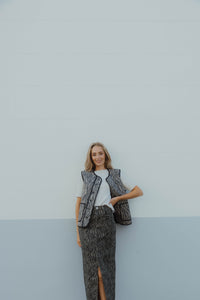 KAKAYLA WAISTCOAT beige/zwart