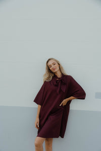 YASKAREN DRESS bordeaux