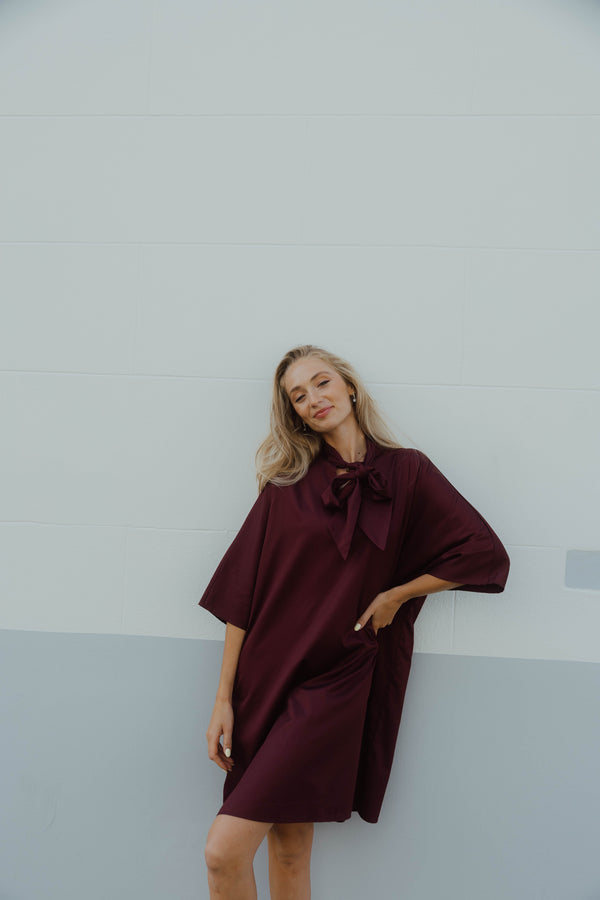 YASKAREN DRESS bordeaux