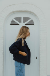 YASFIPURA QUILTED JACKET d blauw