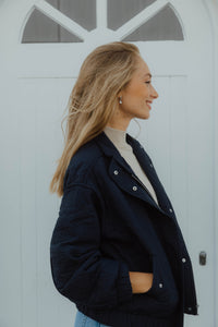 YASFIPURA QUILTED JACKET d blauw