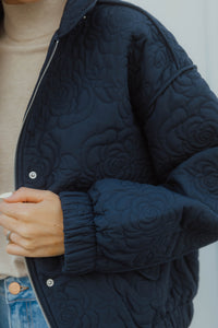 YASFIPURA QUILTED JACKET d blauw