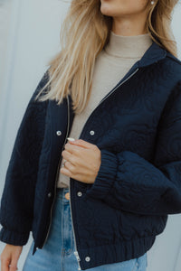 YASFIPURA QUILTED JACKET d blauw