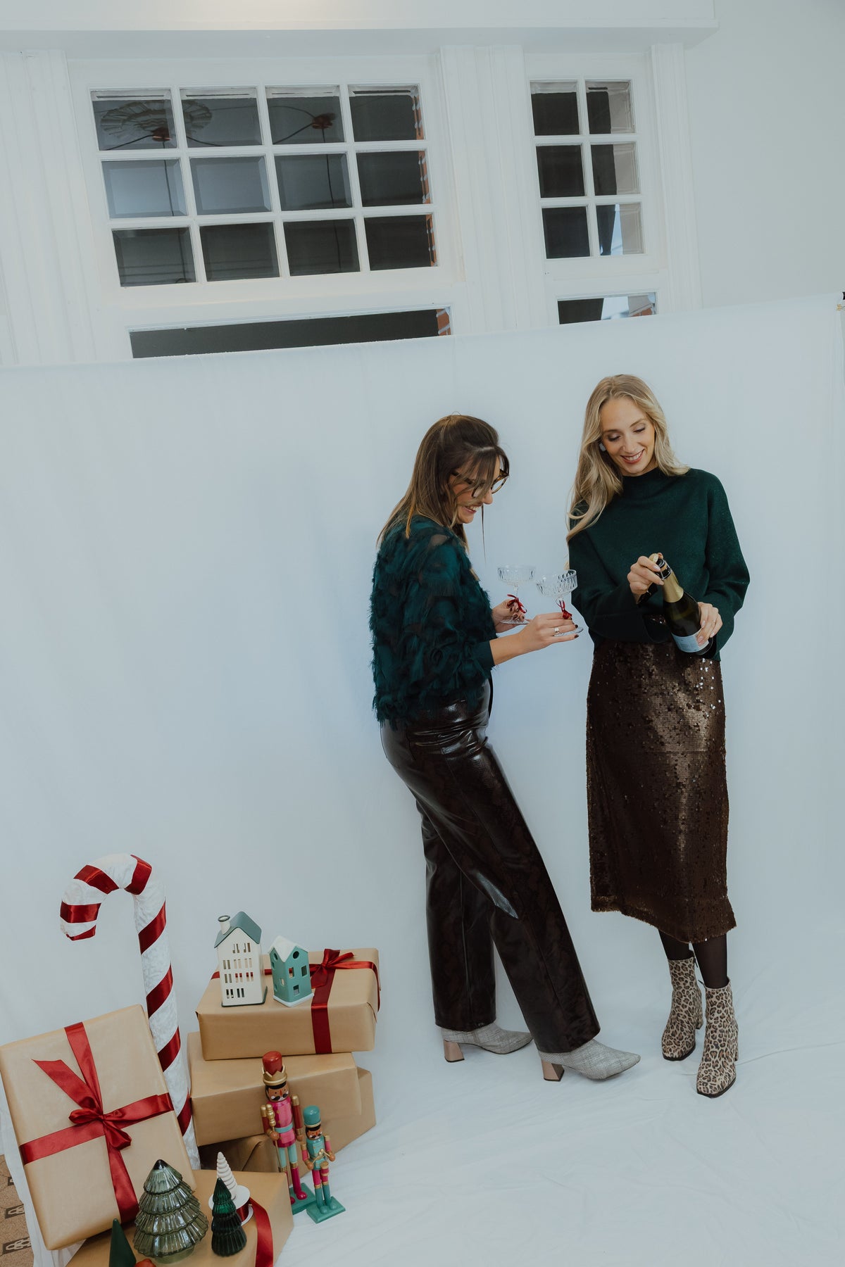 KAZIGGY SEQUIN SKIRT bruin