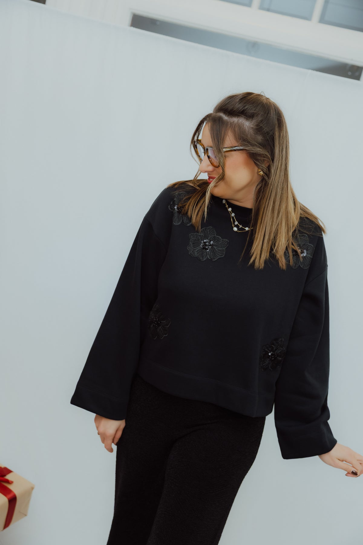 OBJCARLY SWEAT zwart